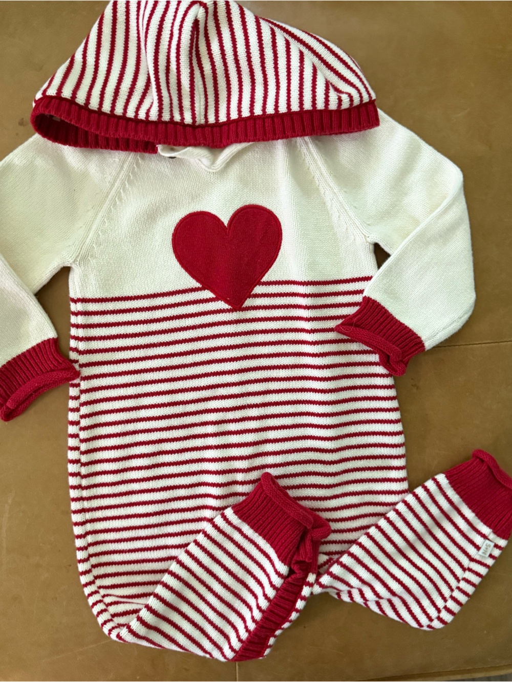 Sammy + Nat Knit Hooded Coverall 12-18M